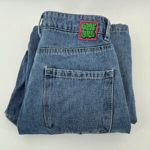 Empyre Convertible Cargo Jeans Women Size 0 Blue Zip Off Shorts Y2K Baggy